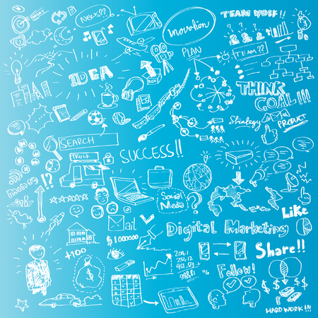 Education of creative charcoal illustrationのイラスト素材