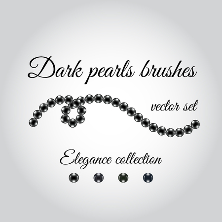 Dark pearls brushes. のイラスト素材