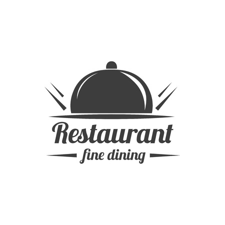 Restaurant Label. Food Service Logo Elements Isolated On White Background. Vector Illustration. Logotype Graphic Design Template.のイラスト素材