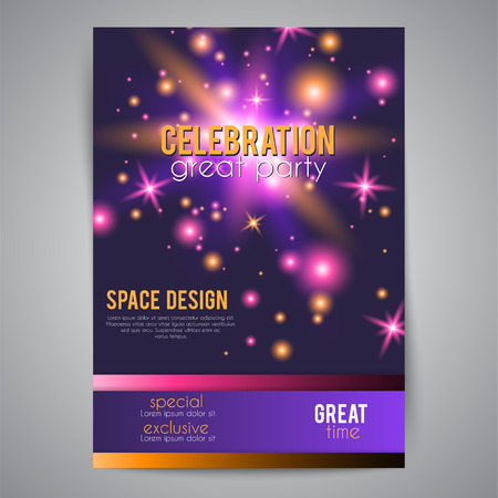 Party celebration poster with space designのイラスト素材