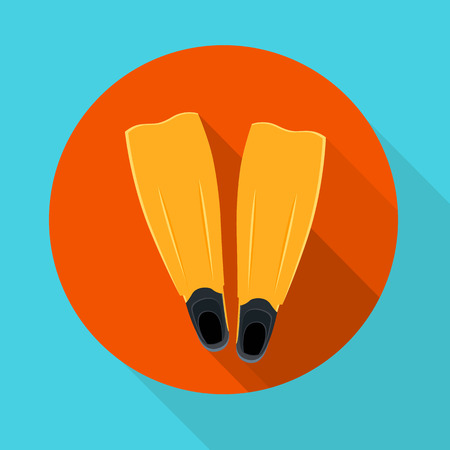 illustration flippers for snorkeling and scuba divingのイラスト素材
