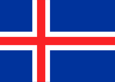 Iceland flag. Vector stock illustrationのイラスト素材