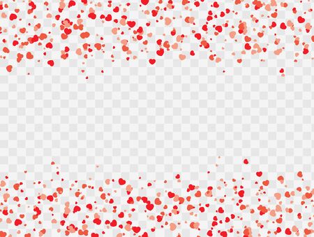 Happy Valentine's day. Lots of red and pink little hearts. Vector illustrationのイラスト素材