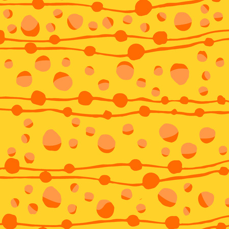 Orange abstract hand drawn patternのイラスト素材
