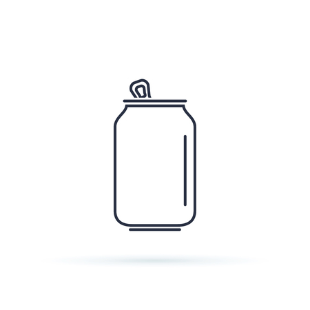 Soda can icon isolated on background. Modern flat pictogram, business, marketing, internet concept. Trendy Simple vector symbol for web site design or button to mobile app. Logo illustrationのイラスト素材