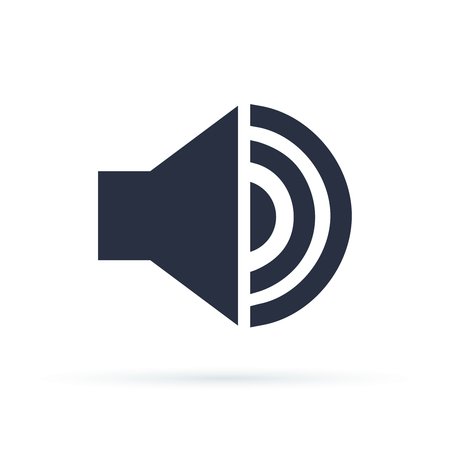 Volume Vector icon. Music Sound Megaphone Icon Flat Vector Illustrationのイラスト素材