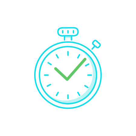 Fast time logo, stop watch speed concept, quick delivery, express and urgent servicesの写真素材
