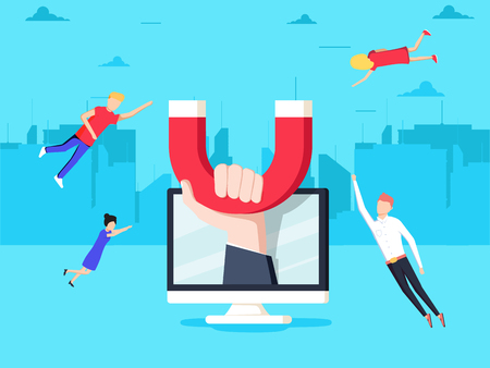 Attracting online customers. Hand with magnet attract people and money in  screen. Customer retention strategy, Digital inbound marketing, Customer  attraction flat vector banner.の素材 [FY31095091532] | ストックフォトの Qlean  Market（キュリンマーケット）