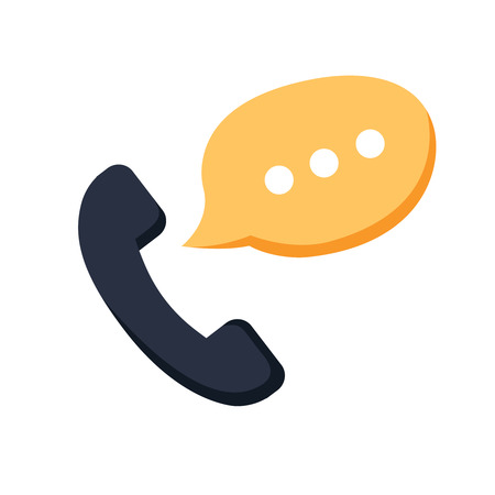 telephone conversation Phone sign icon. Call center, communication icon Phone cell symbol. Chatting or call centerのイラスト素材