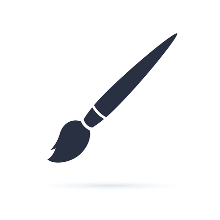 Paint brush icon vector, solid logo illustration, pictogram isolated. Artist work tool, painting icon or art symbolのイラスト素材