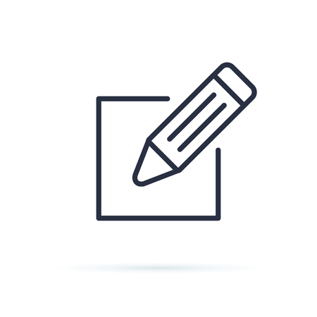 Sign up Icon vector. Edit icon vector. Pencil icon. Edit document sign. Line icon for website, infographic and banner.のイラスト素材