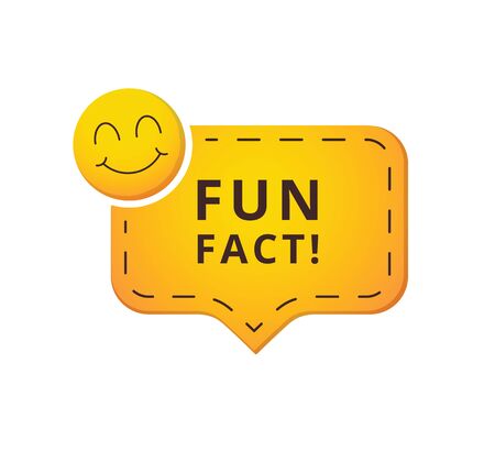 Vector fun fact speech bubble. Concept illustration. Funny fact emoticon, banner for website. UI, UX interface element.のイラスト素材