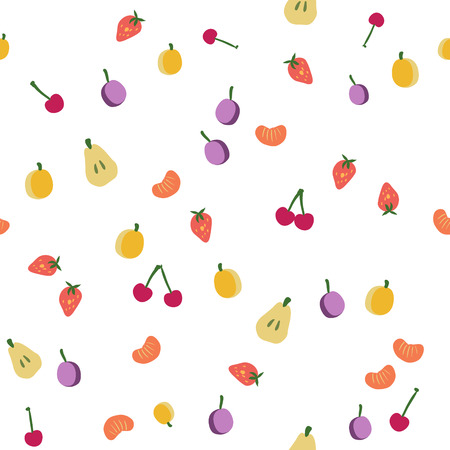 Fruits seamless pattern, vector backgroundのイラスト素材