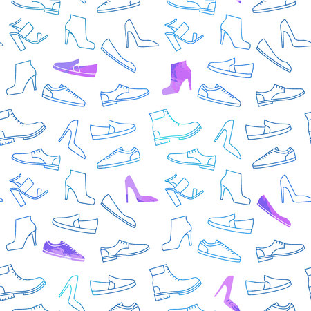 shoes icon pattern. Fashion icons seamless backgroundのイラスト素材