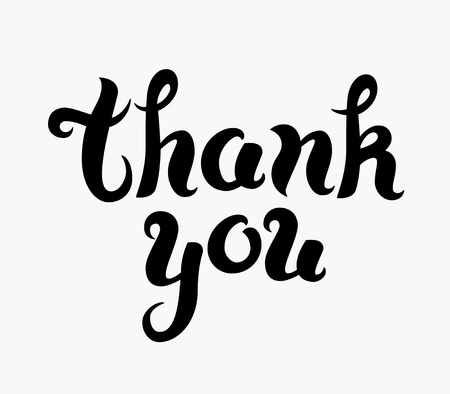 Thank you. Hand drawn isolated vector illustrationのイラスト素材