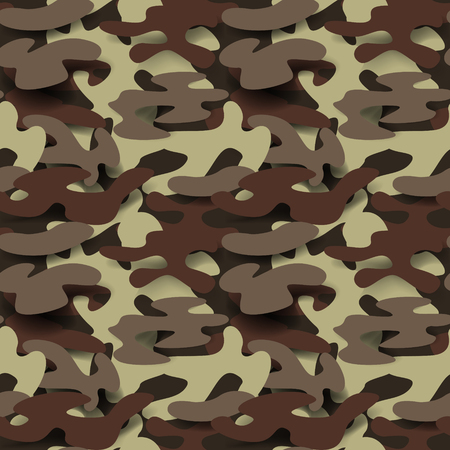 Military Seamless Pattern. Camouflage Background. Camo Fashion Texture. Army Uniform. Vector illustrationのイラスト素材