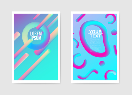 Abstract Poster Liquid Background. Fluid Shapes Brochure Template. Banner Identity Card Design. Vector illustrationのイラスト素材