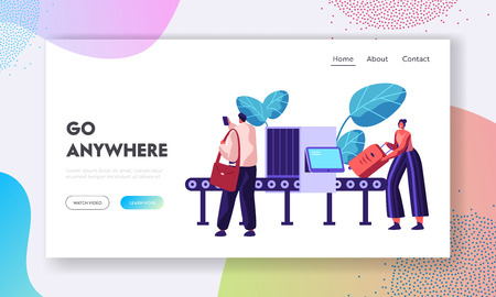 Airport Security Conveyor Belt Scanner Landing Page Terminal