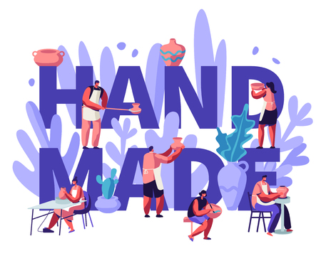 Handmade Concept Characters Making Painting Baking In Oven And
