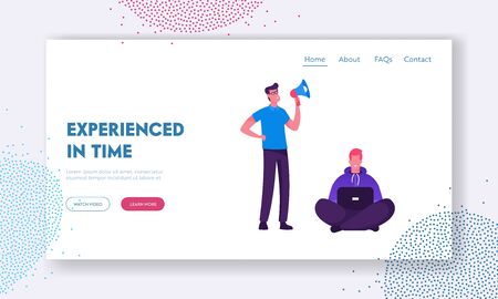 Overwork Manager Deadline Stress Situation Website Landing Page