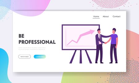 Director Congratulate Worker For Successful Work Website Landing