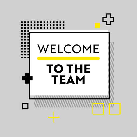 Welcome to the Team Banner with Abstract Pattern on Grey Background. Headhunting and Human Resource Researchのイラスト素材