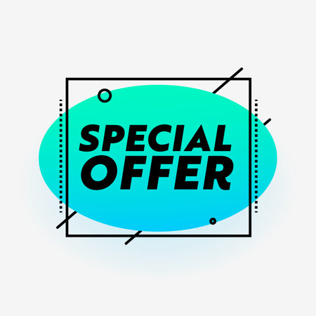 Special Offer Banner Sale Advertising with Typography on White Background, Ad Card Design for Shopping Discount, Promoのイラスト素材