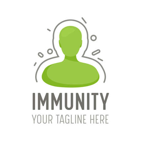 Immunity  for Vaccine and Vaccination Healthcare Service. Human Body Reflect Viral Attack Icon, Health Care Defenseのイラスト素材