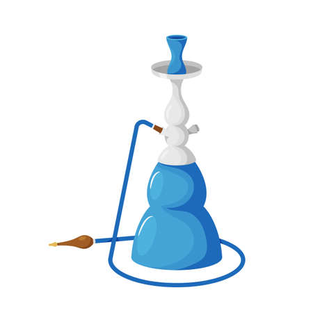Hookah Isolated On White Background. Design Element For Shisha Bar Label, Badge Or Menu. Hookah...