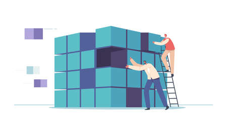 Tiny Characters At Big Data Storage. Computation Of Datacenter, Information Processing, Database....