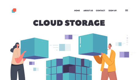 Cloud Storage Landing Page Template. Database Engineering, Protection, Disk Infrastructure,...