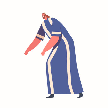 Biblical Apostle One Of Twelve Individuals Chosen By Jesus Christ To Spread The Gospel And Teachings Of Christianityのイラスト素材