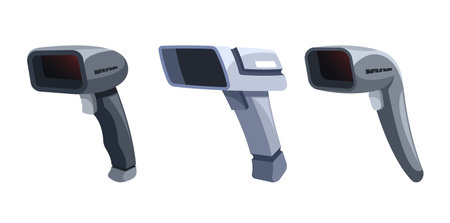Qr Code Scanner For Payment. Digital Tool That Reads Quick Response Codes To Facilitate Secure Financial Transactionsのイラスト素材