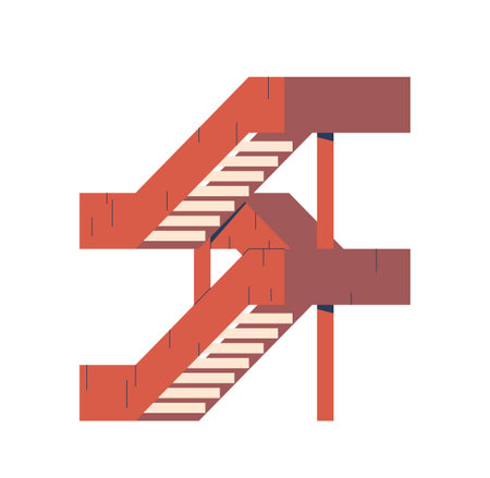 Contemporary Stairs Feature Sleek Design, Combining Materials Like Steel And Stone. Emphasizing Both Functionalityのイラスト素材