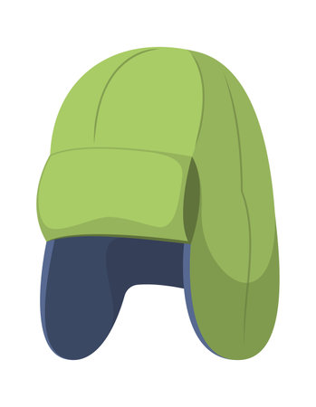 Autumn kids hat with earflapsのイラスト素材