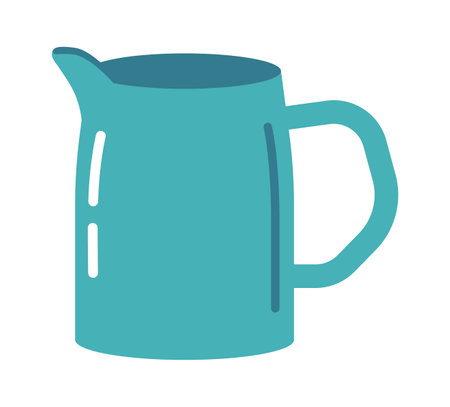 Creamer milk pot ceramic tablewareのイラスト素材