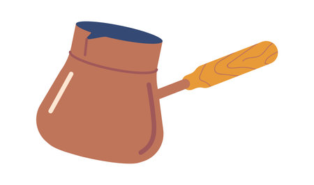 Cezve pot for coffee brewingのイラスト素材