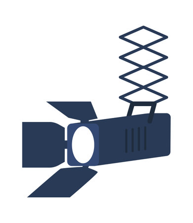 Adjustable backlight studio equipment vector illustrationのイラスト素材