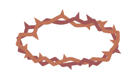 Crown of thorns religious symbolのイラスト素材