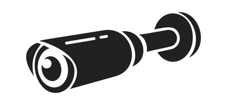 Black video surveillance CCTV cameraのイラスト素材