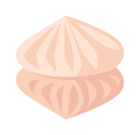 Cartoon marshmallow sweet dessert vector illustrationのイラスト素材