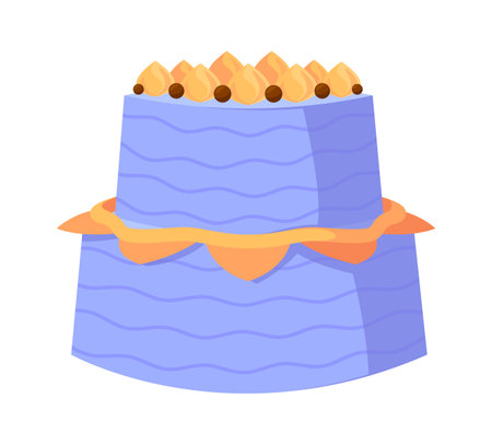 Cartoon holiday party decoration cakeのイラスト素材