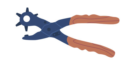 Leather punching pliers tool vector illustrationのイラスト素材