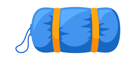 Outdoor sleeping bag vector illustrationのイラスト素材