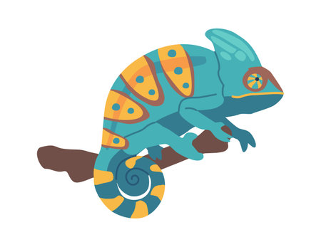 Gecko tropical reptilian vector illustrationのイラスト素材
