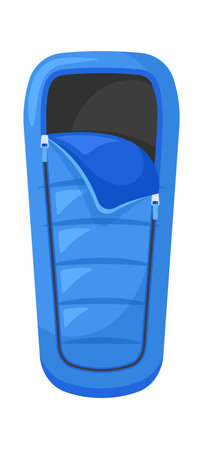 Camping adventure sleeping bag vector illustrationのイラスト素材