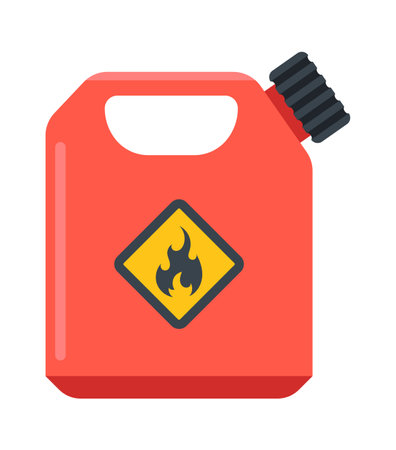 Flammable chemicals in canister vector illustrationのイラスト素材