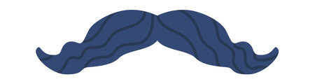 Curled male mustache vector illustrationのイラスト素材