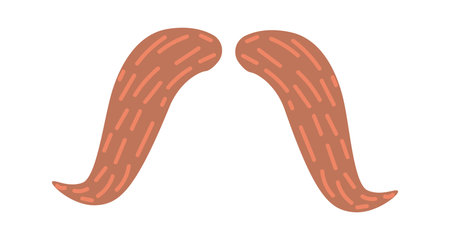 Long retro mustache vector illustrationのイラスト素材