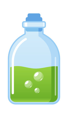 Bottle chemical equipment, glassware vector illustrationのイラスト素材